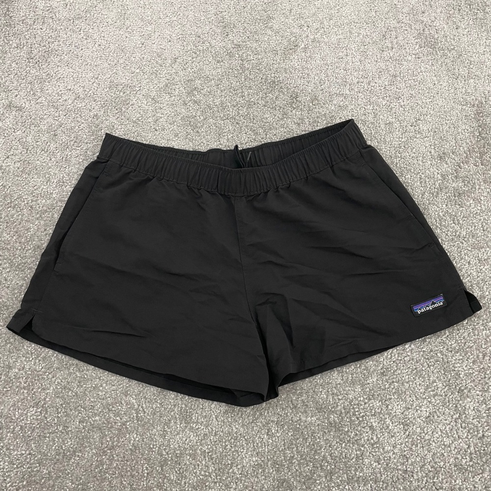Patagonia Barely Baggies Shorts Womens Medium 2.5 Inch Inseam Black Nylon